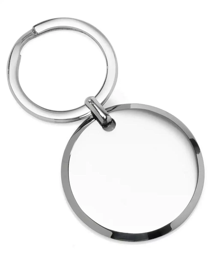 Ox and Bull Trading Co. Men
s Round Engravable Stainless Steel Key Chain