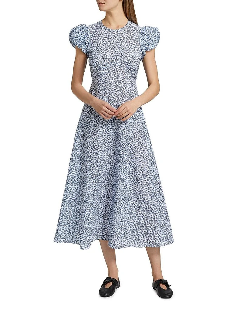 DÔEN Romina Floral Cotton Midi-Dress 3