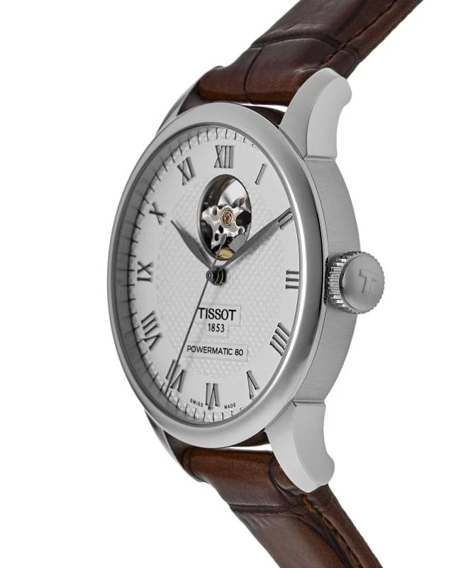Tissot Tissot Le Locle Powermatic 80 Open Silver Dial Leather Strap Men's Watch T006.407.16.033.01 3