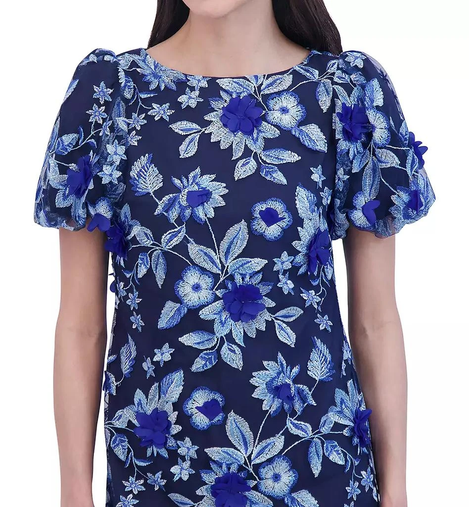 Eliza J Women's Floral Embroidered Puff-Sleeve Sheath Dress 5