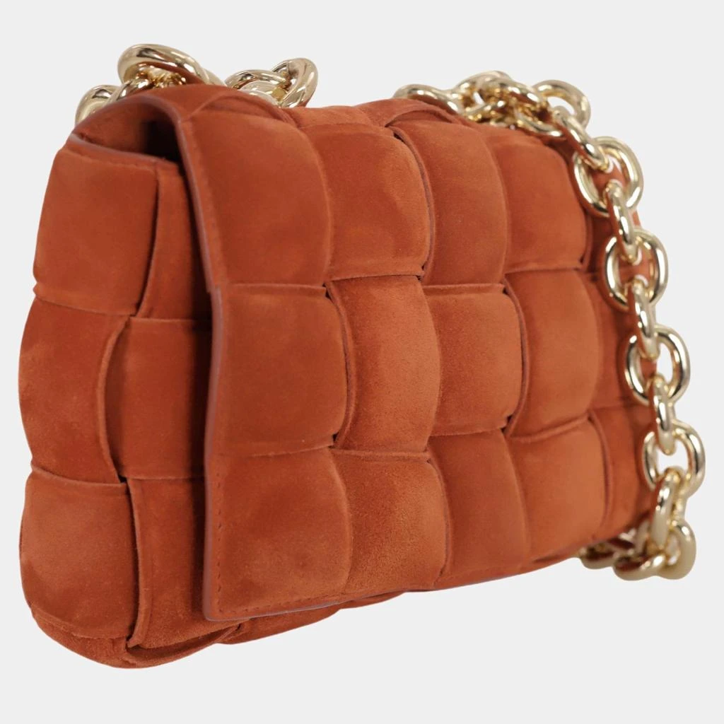 Bottega Veneta Bottega Veneta Brown Suede Padded Chain Cassette Bag 5