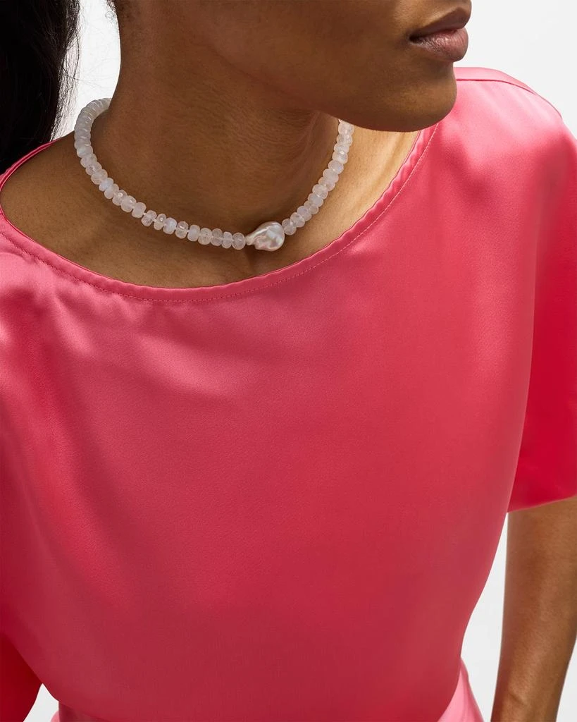 NEST Jewelry Moonstone Strand Necklace With Baroque Pearl 5