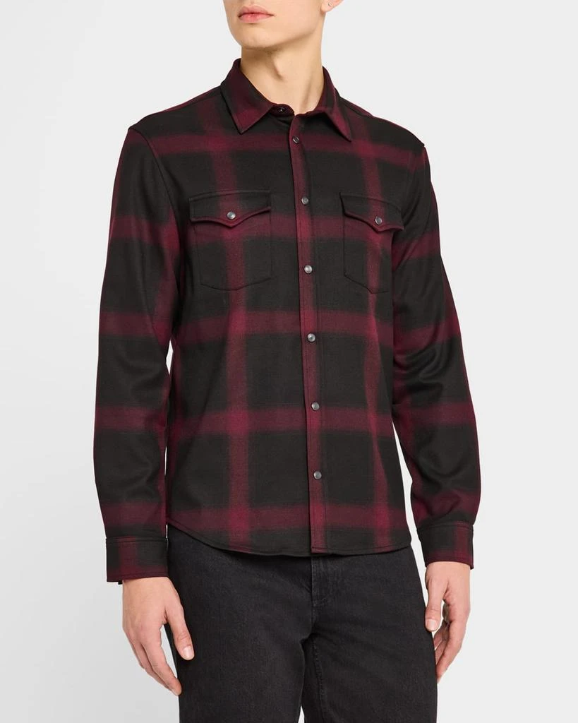 MONFRÈRE Men's Eastwood Plaid Two-Pocket Western Shirt 4