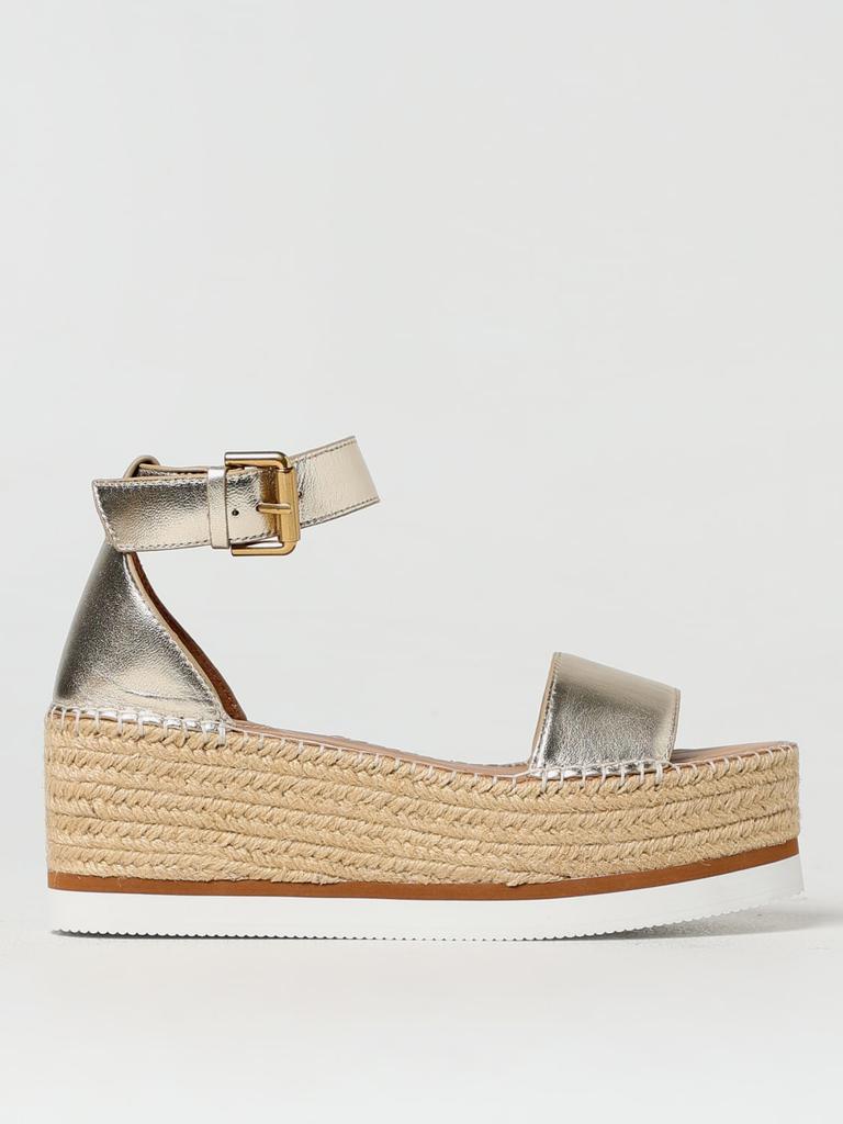 See by Chloé See by Chloé metallic leather espadrilles