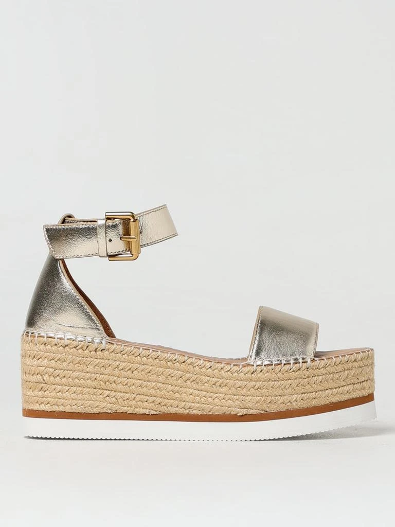 SEE BY CHLOÉ See by Chloé metallic leather espadrilles 1