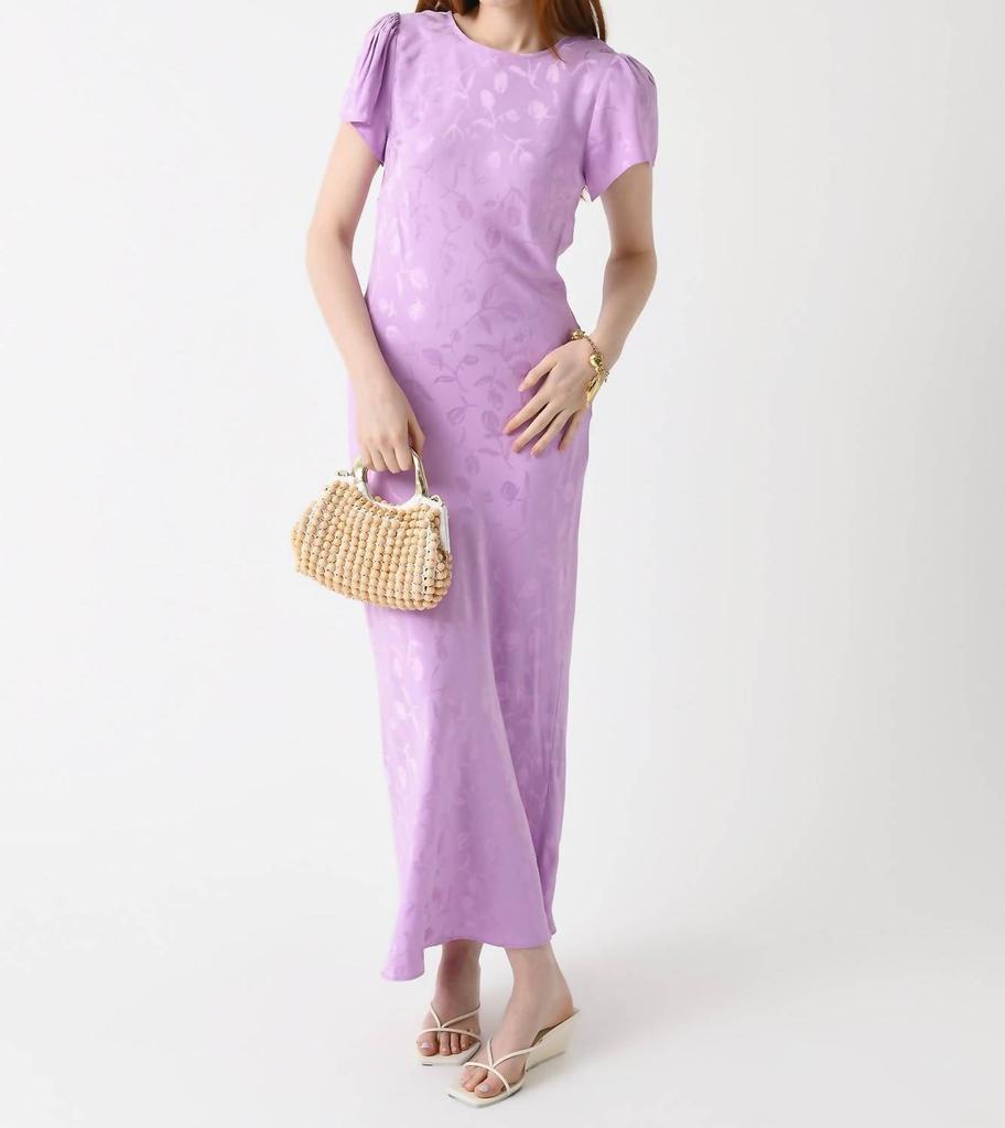 Kitri Marie Maxi Dress In Lilac Tulip Jacquard