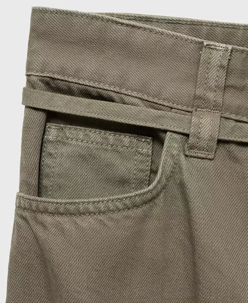 Mango Women's Belt Detail Wide Leg Jeans 2