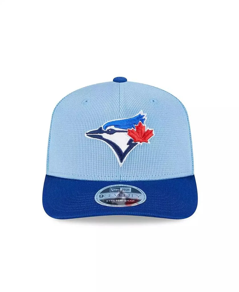 New Era Men's Powder Blue/Royal Toronto Blue Jays 2025 Batting Practice 9SEVENTY Stretch-Snap Trucker Hat 5