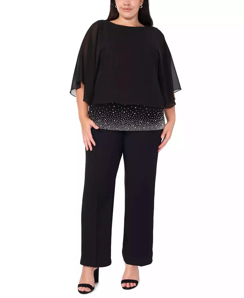Plus Size Embellished Chiffon Blouse  On Sale Now with Up to 31% Off |  Discover Exclusive Deals & Savings at BeyondStyle  Authentic MSK  top|women's fashion|tops with Limited-Time Discounts, Free Shipping,