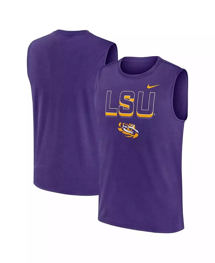 NIKE Men's Purple LSU Tigers Primetime Tricode Legend Performance Tank Top 1