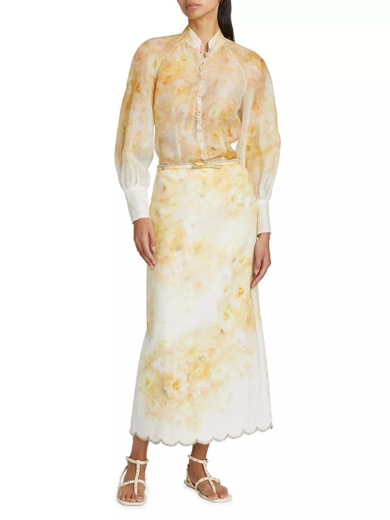 Zimmermann Crush Embellished-Button Shirt 2