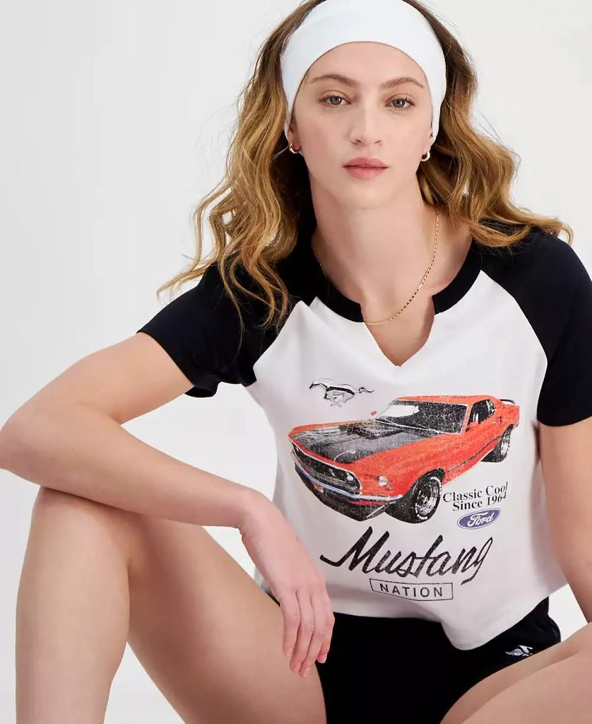 Love Tribe Juniors' Ford Mustang Raglan-Sleeve T-Shirt 3