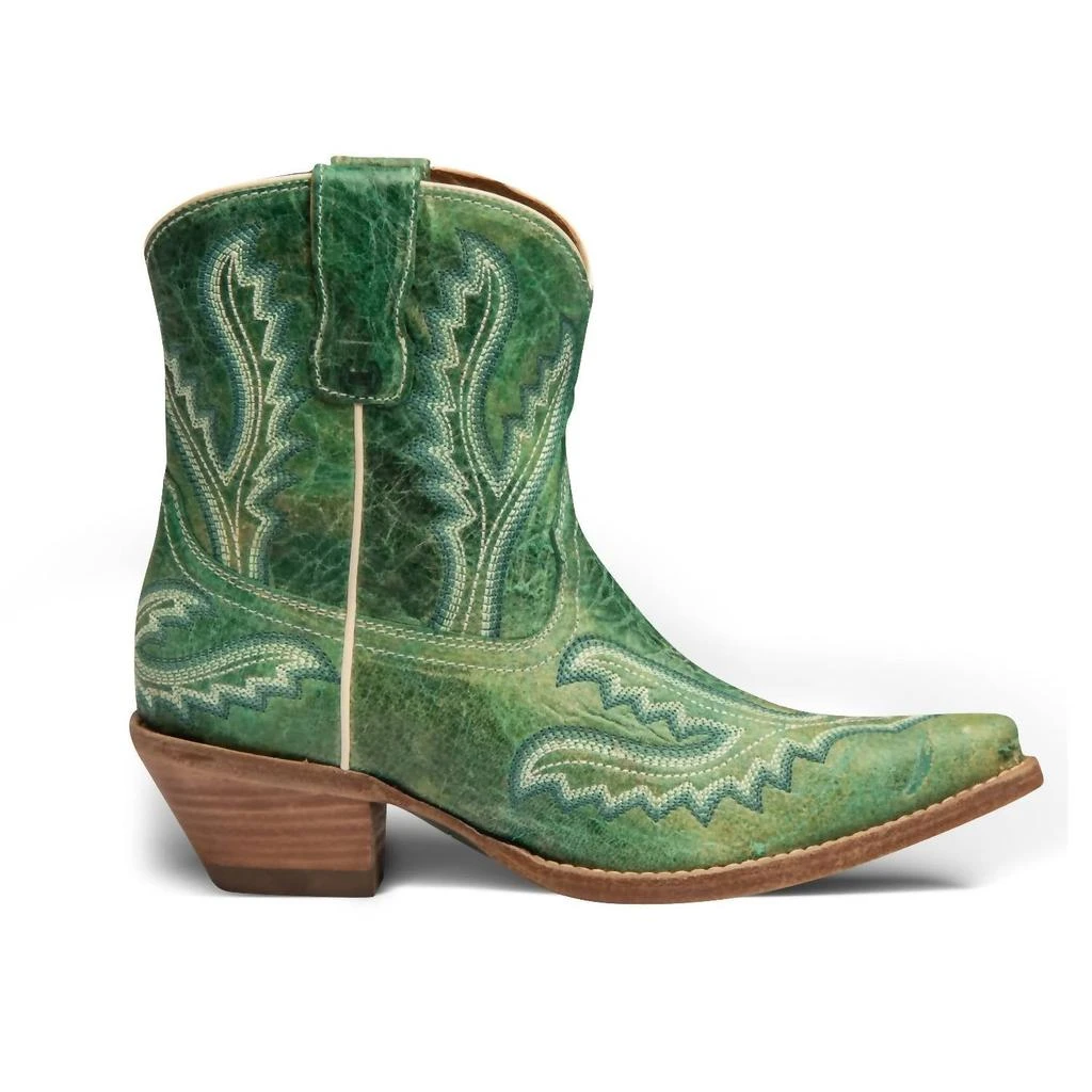 Buck & Brana Women's Eleanor Leather Cowgirl Boots In Turquoise 1