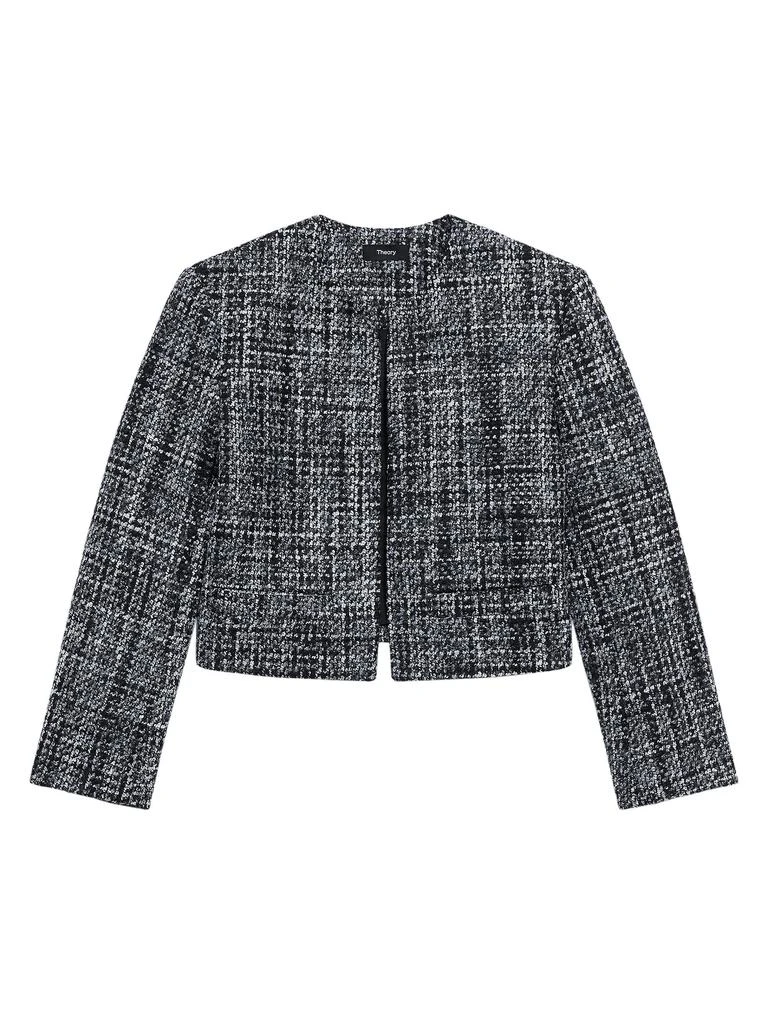 Theory Wool-Blend Tweed Crop Jacket 5