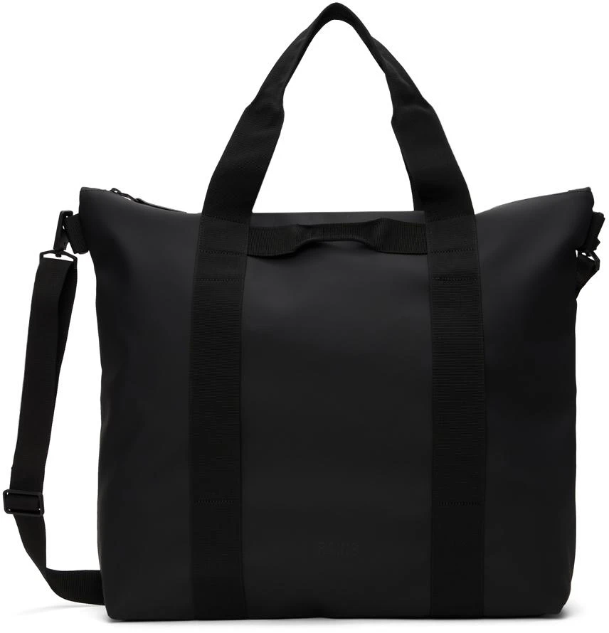 RAINS Black Waterproof Tote 1