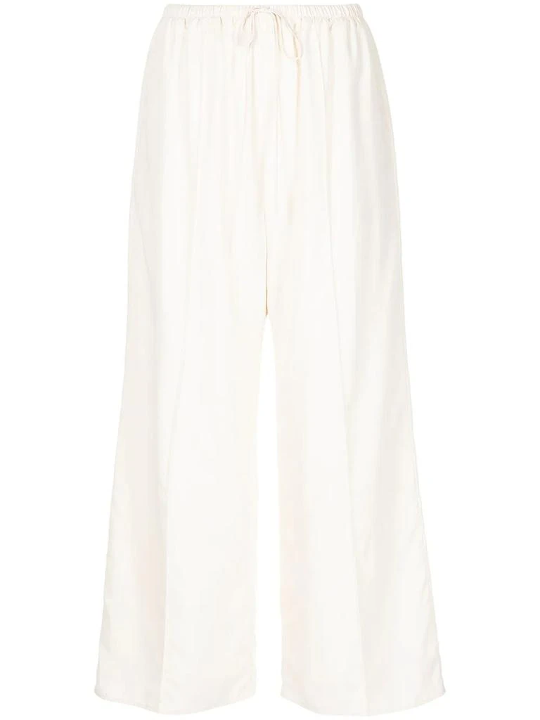 LAPOINTE pressed-crease drawstring-waist cropped trousers - women 1