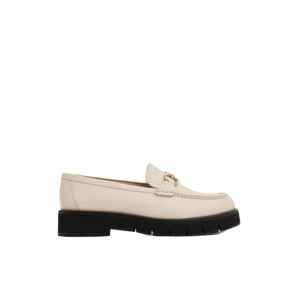 Salvatore Ferragamo Ferragamo Rolo Lug Women's Loafers Off-White 1