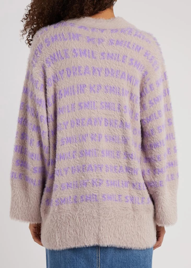 Stella McCartney Taupe textured-knit cardigan 3
