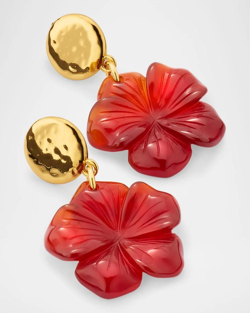 NEST Jewelry Carnelian Flower Drop Earrings 3