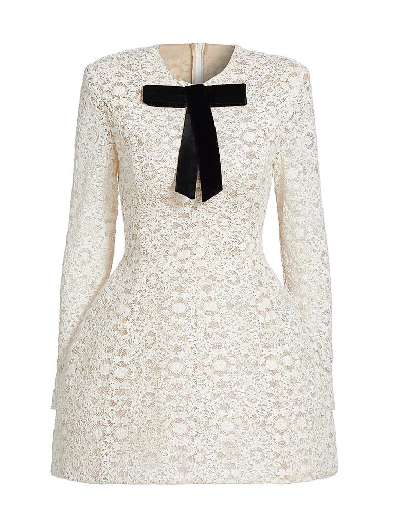 BRONX AND BANCO Courtney Blanc Lace Bow Minidress 1