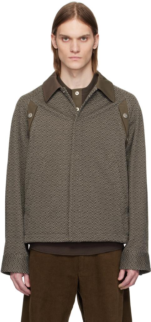 Omar Afridi Brown & Beige Bove Jacket