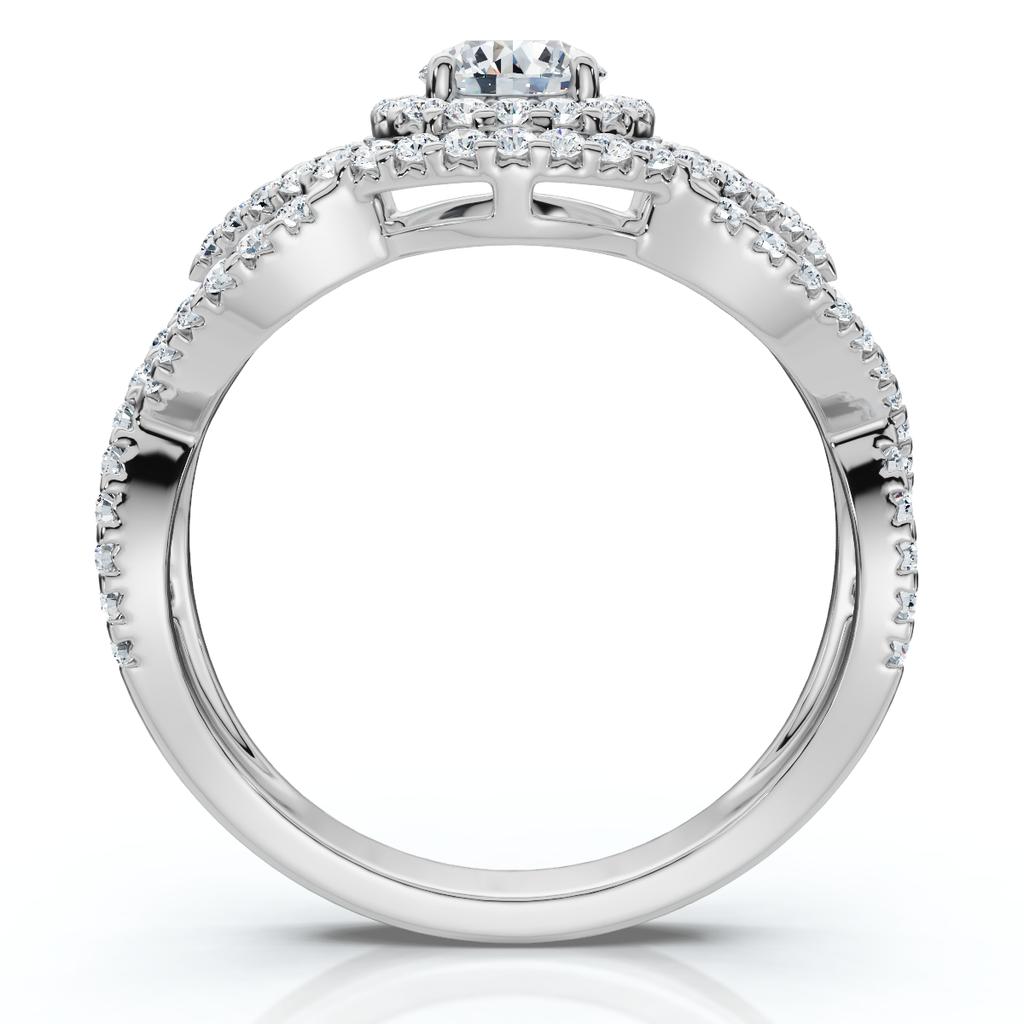Pompeii3 1Ct Luxe Diamond Engagement Wedding Ring Set 14k Gold or Platinum Lab Grown
