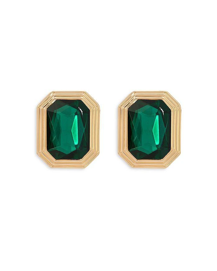 Ettika Jewelry Color Stone Stud Earrings in 18K Gold Plated