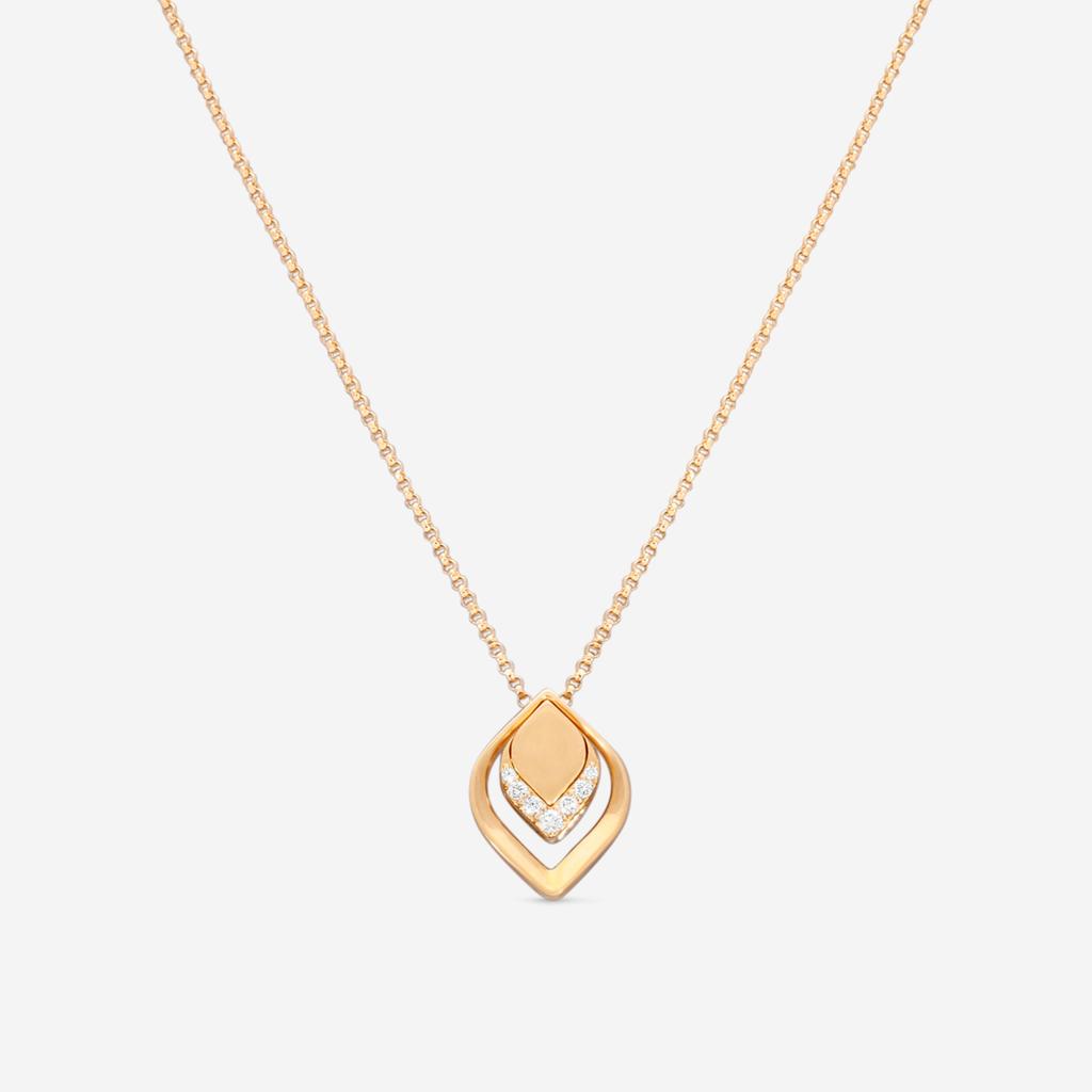 Roberto Coin Roberto Coin Petals 18K Rose Gold Diamond Pendant Necklace 7773270AX17X