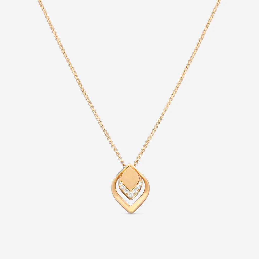 Roberto Coin Roberto Coin Petals 18K Rose Gold Diamond Pendant Necklace 7773270AX17X 1