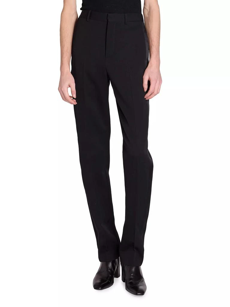 Yves Saint Laurent Highwaisted Tuxedo Pants In Grain De Poudre 3