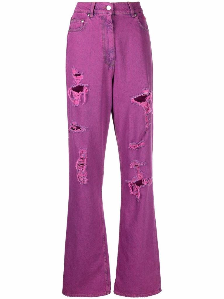 NA Fuchsia high-waisted boyfriend jeans