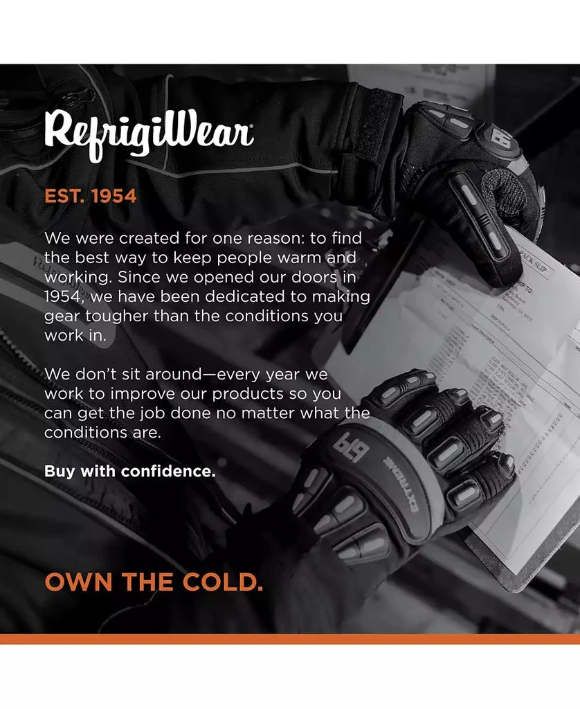 RefrigiWear Men's Extreme Freezer Gloves with Touch-Rite Nib - Insulated, Impact Protection, Touchscreen Compatible Work Gloves for -30°F 5