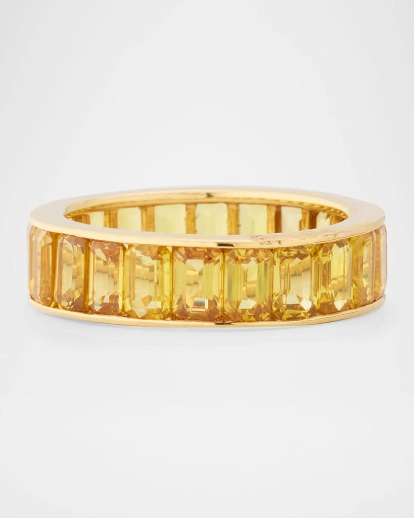 Piranesi 18K Yellow Gold Eternity Band with Yellow Sapphires, Size 7 1