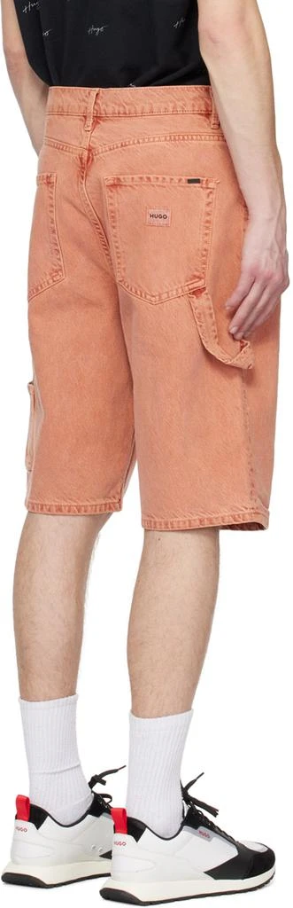 Hugo Boss Orange Faded Denim Shorts 3