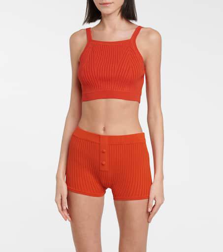 Live The Process Ribbed-knit shorts