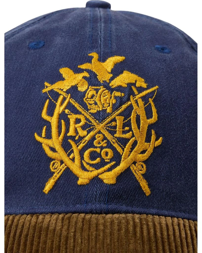 Ralph Lauren Crest Corduroy Bill Twill Ball Cap 3