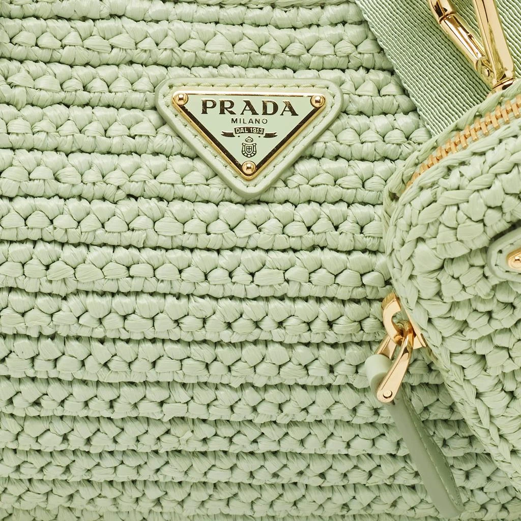 Prada Prada Mint Green Raffia Re-Edition 2005 Shoulder Bag 5