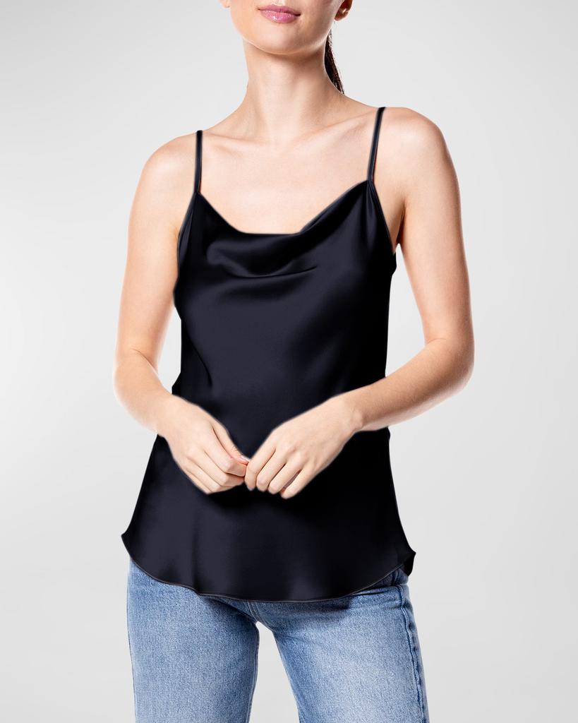 Christine Lingerie Cowl-Neck Silk Cami
