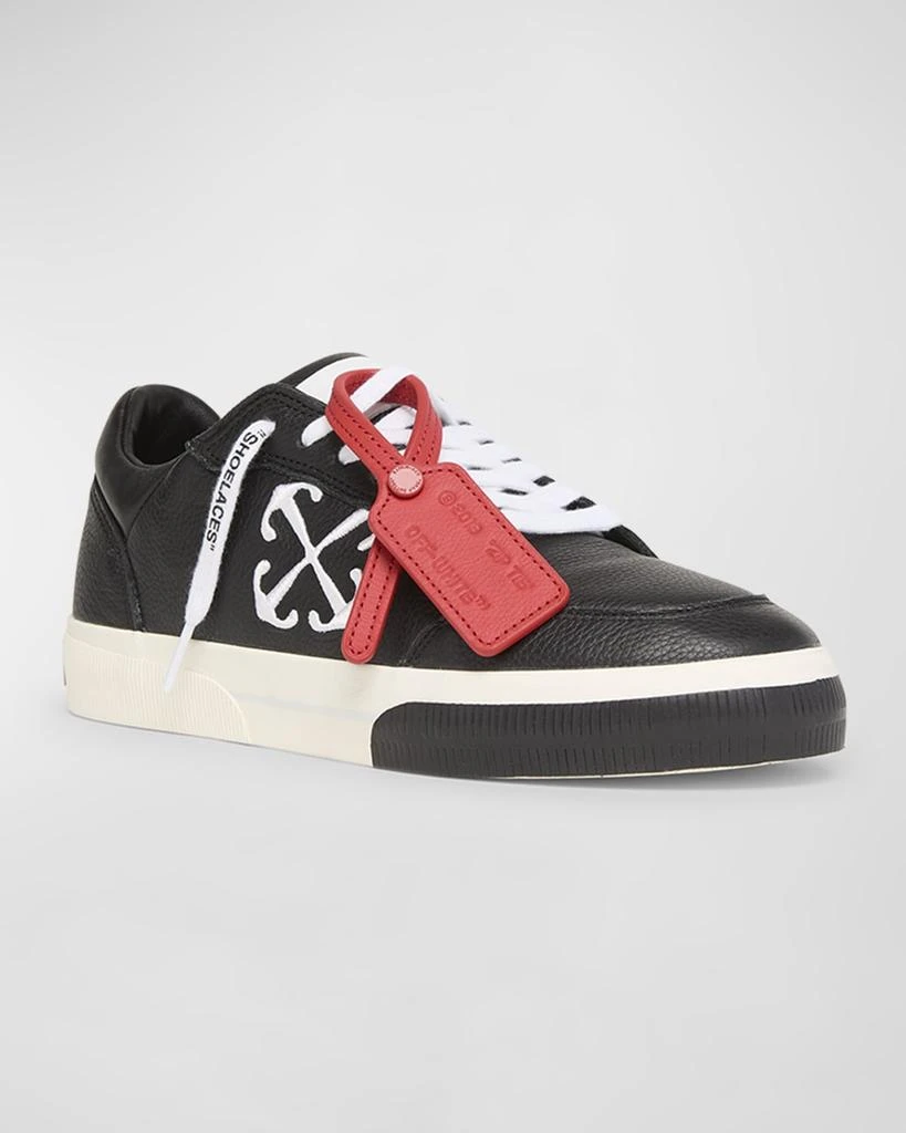Off-White Vulcanized Leather Low-Top Sneakers 3