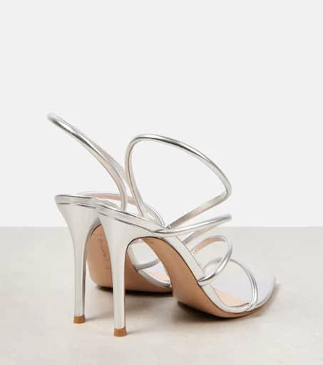 Gianvito Rossi Ettie 105 metallic leather sandals 2