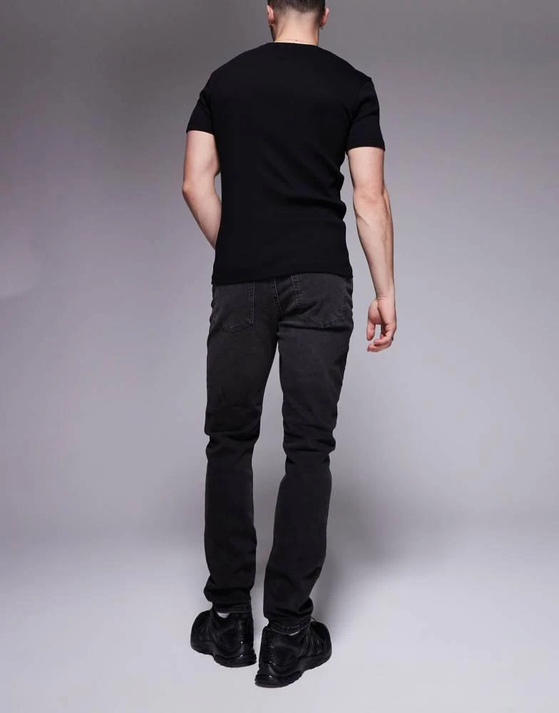 River Island River Island slim fit jeans in washed black 2