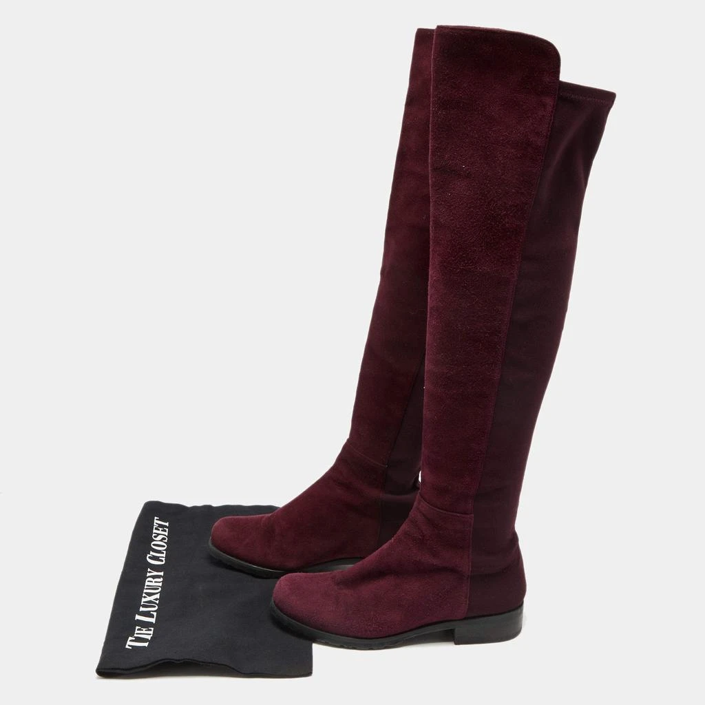 Stuart Weitzman Stuart Weitzman Burgundy Suede Knee Length Boots Size 34.5 10
