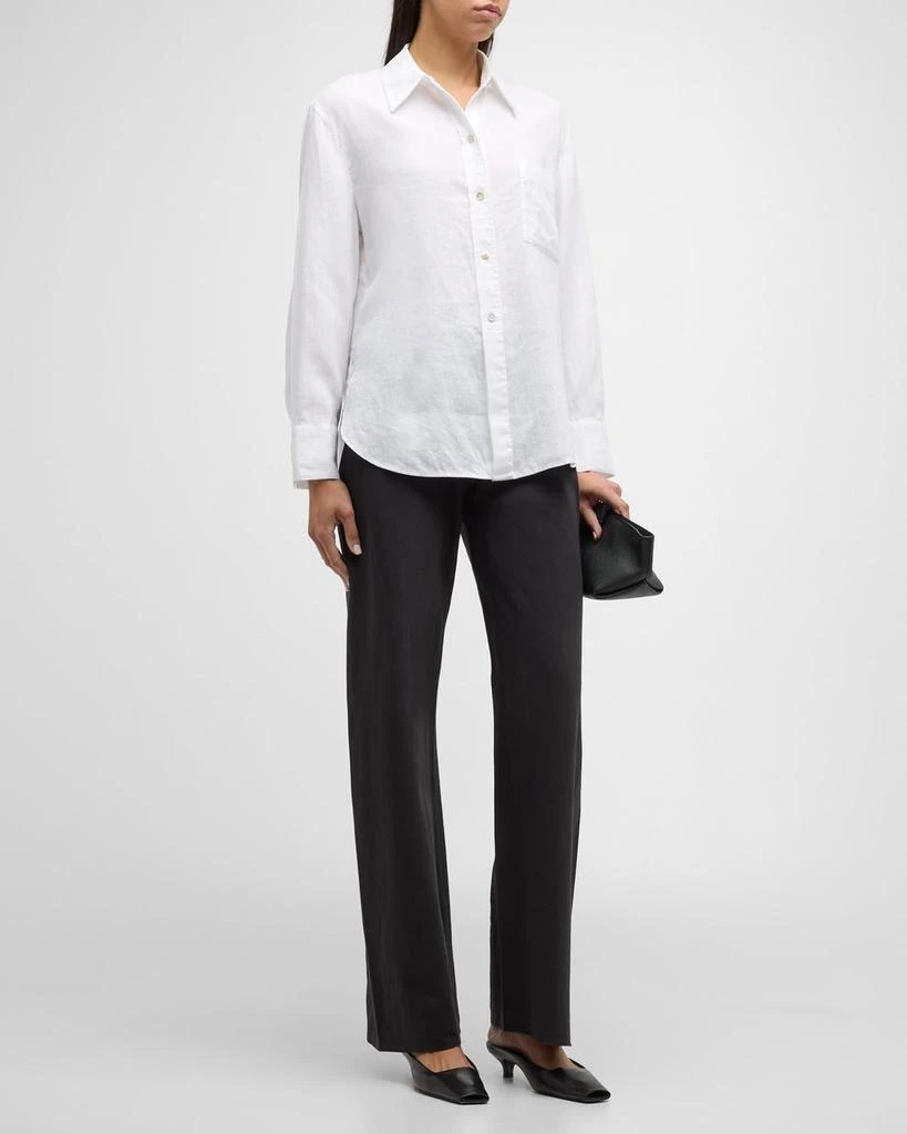 Vince Easy Silk Long-Sleeve Button-Front Shirt 3