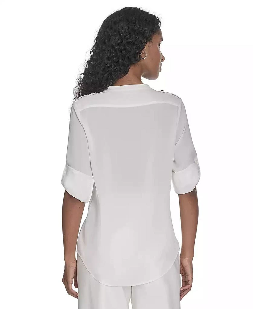 Calvin Klein Women's Roll-Tab Blouse 2