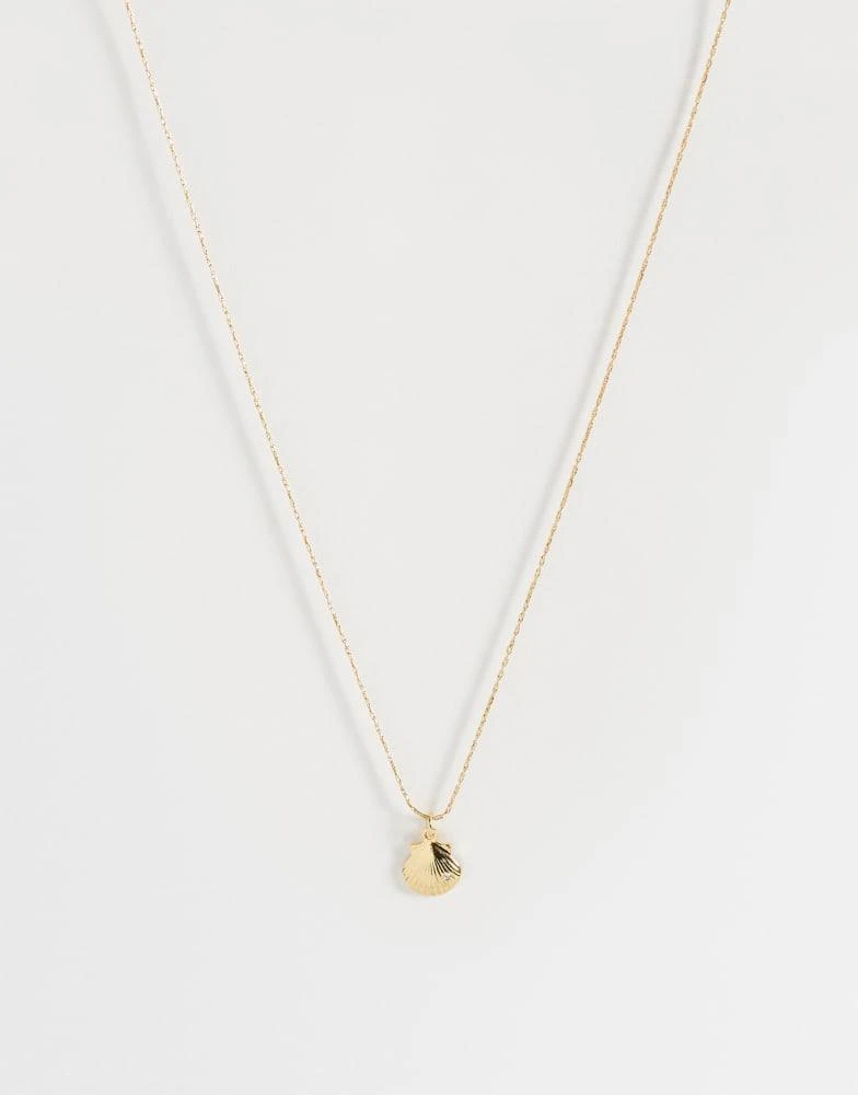 Orelia Orelia fine crystal shell collar necklace in 18k gold plated