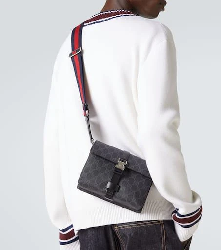 Gucci GG Mini leather-trimmed crossbody bag 2