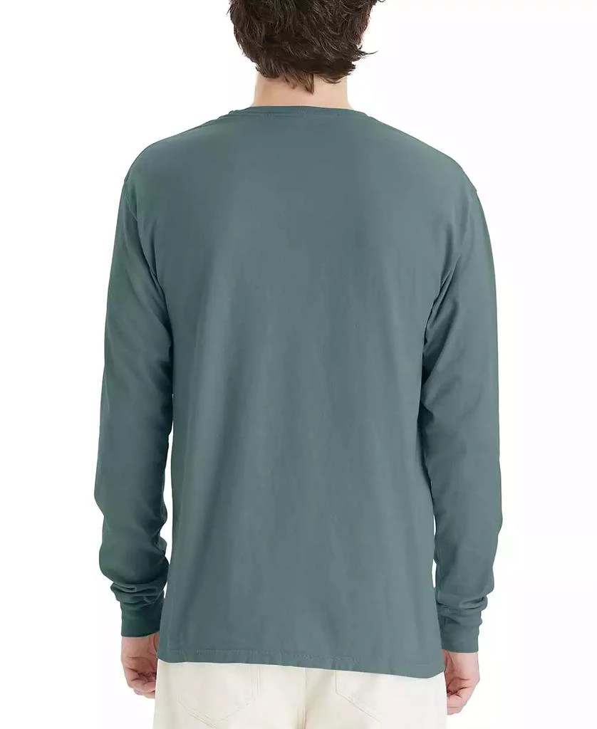 Hanes Unisex Garment Dyed Long Sleeve Cotton T-Shirt 18