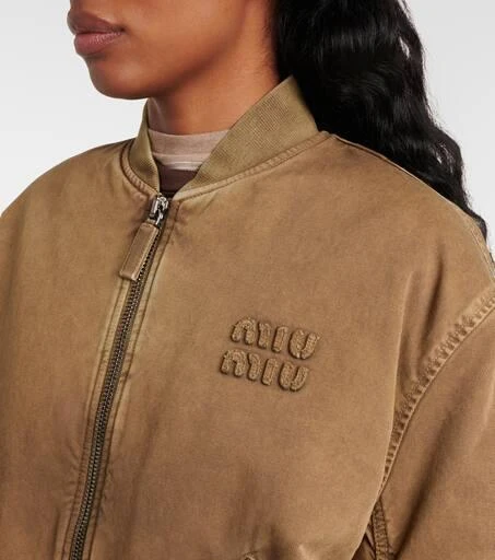 Miu Miu Cotton gabardine bomber jacket 4