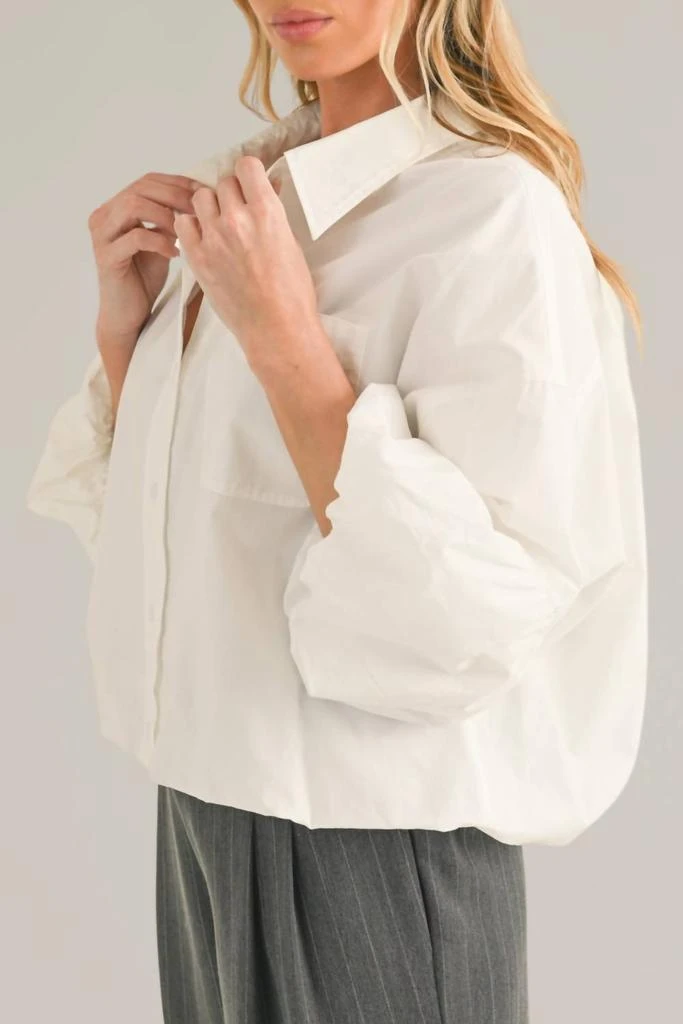 &Merci &Merci - Button Down Bubble Sleeve Top 5