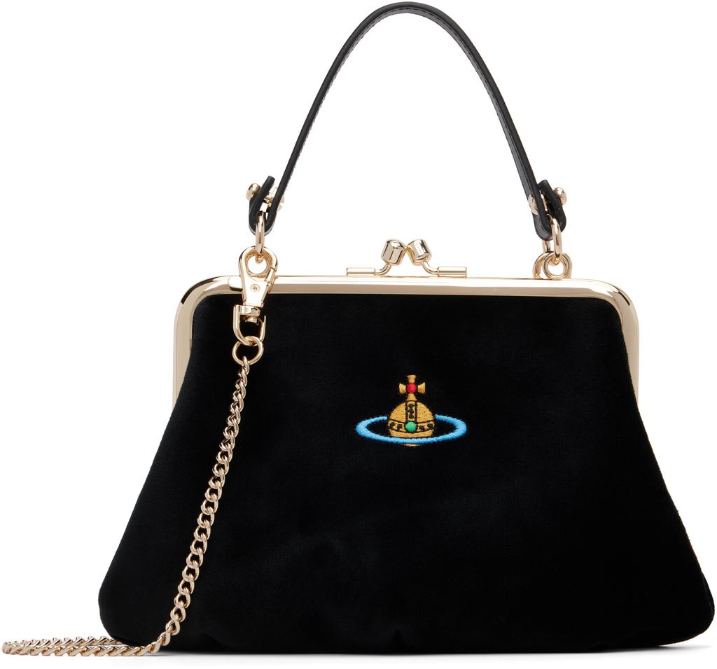 Shop Vivienne Westwood Granny Frame Velvet Purse on Sale at